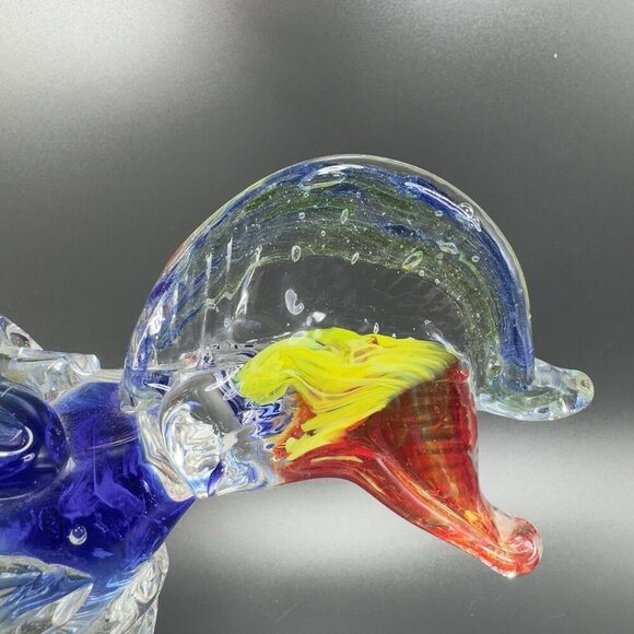 Venetian Art Glass Rooster Hen Figurine Heavy Glass Paperweight Sculpture Decor - Picture 3 of 14